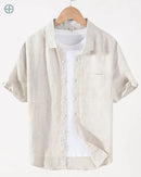 Camisa 100% Linho Manga Curta | Rest Money™